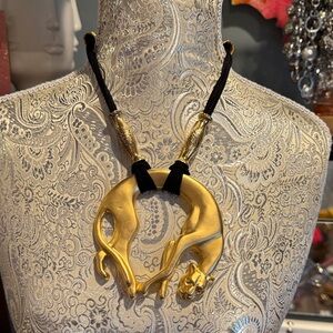 NWT ANTHONY ALEXANDER Elegant Gold Panther Neckla
